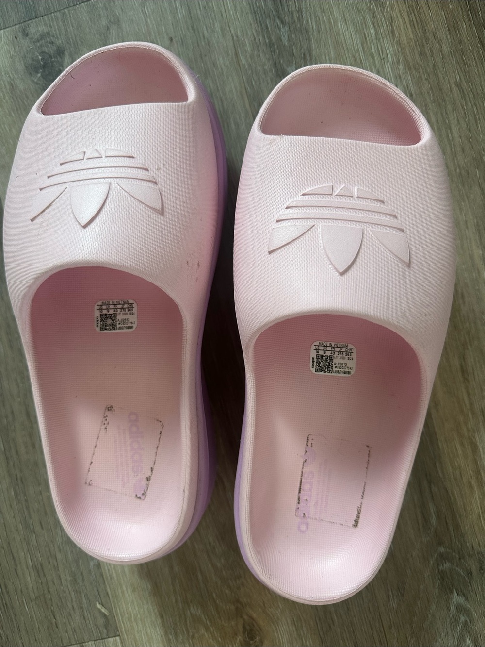 adidas Women’s Light Pink Slip-On Clog Slides